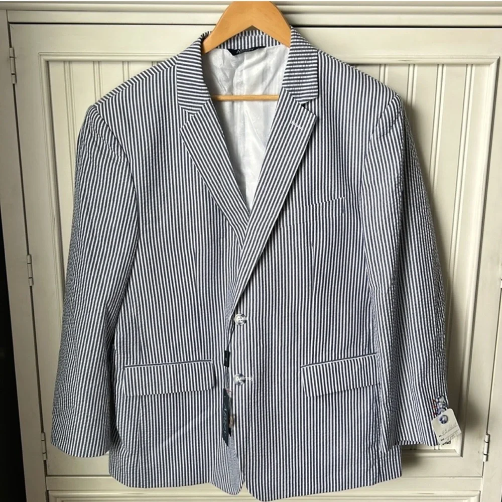 NWT Afazzy Seersucker 46R Blazer